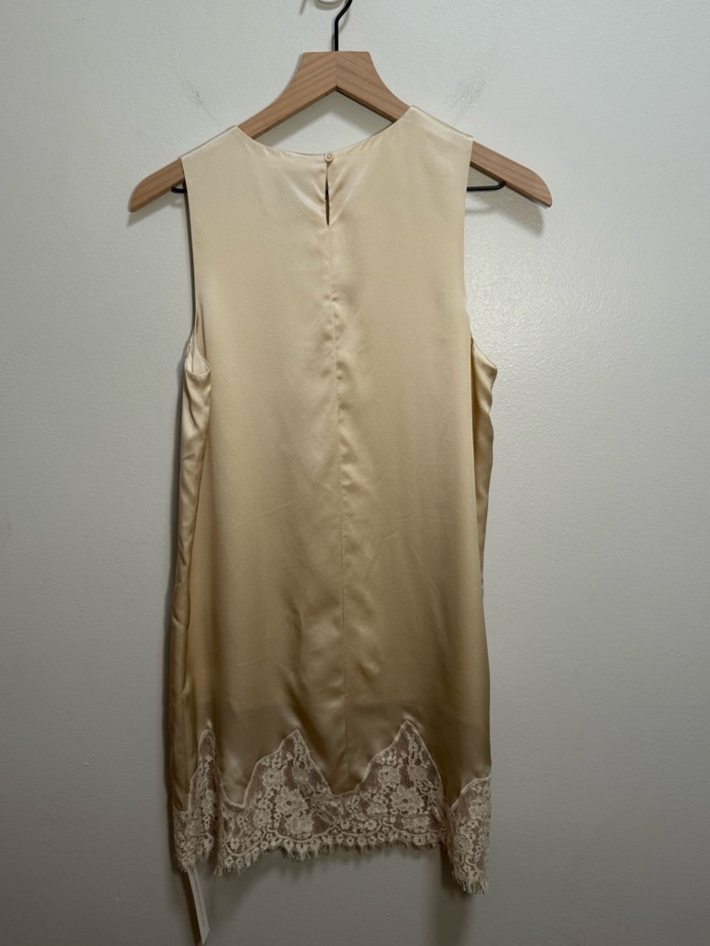 Reformation jessalyn cream silk dress almond lace date night graduation NWT cute - Picture 5 of 7